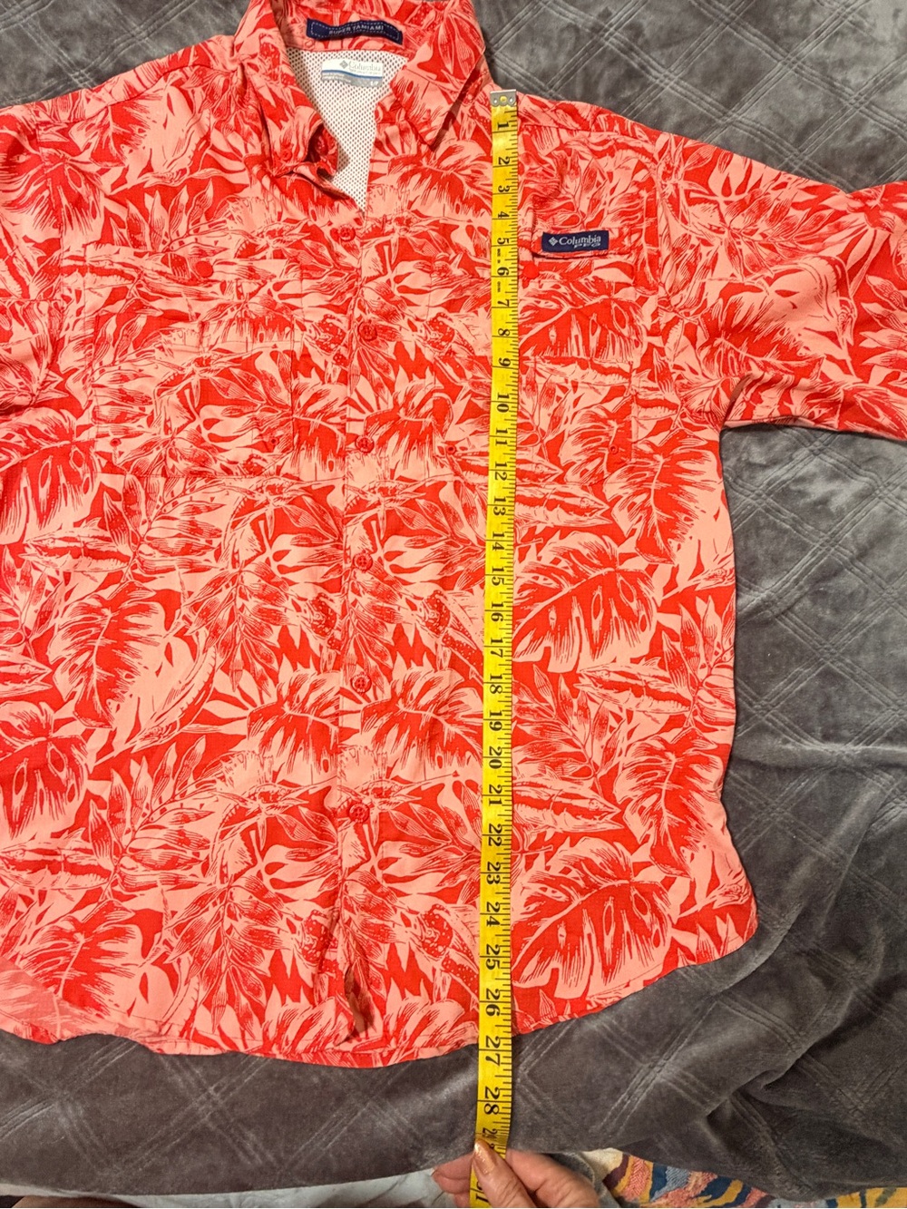 Columbia PFG Shirt Mens S Super Tamiami Button Up Omni Shade Tropical Outdoor - Picture 12 of 15